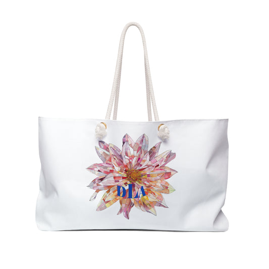 Personalized Dahlia Mosaic Monogram Weekender Bag - Chochogram